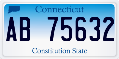 CT license plate AB75632