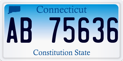 CT license plate AB75636