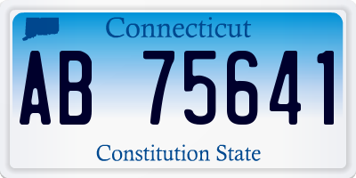 CT license plate AB75641