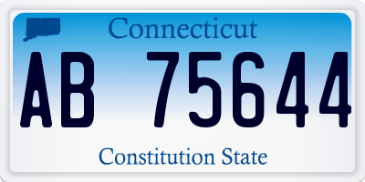 CT license plate AB75644