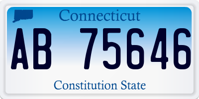 CT license plate AB75646