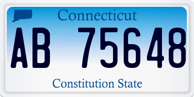 CT license plate AB75648
