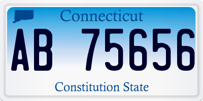 CT license plate AB75656