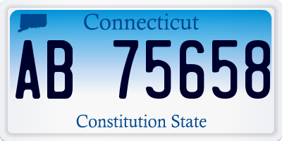 CT license plate AB75658