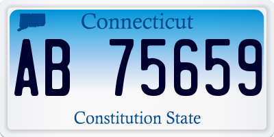 CT license plate AB75659