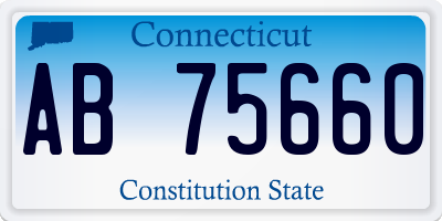 CT license plate AB75660
