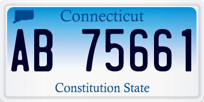 CT license plate AB75661