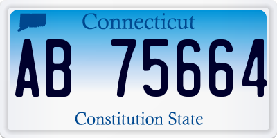 CT license plate AB75664