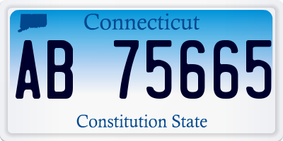 CT license plate AB75665
