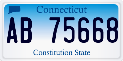 CT license plate AB75668
