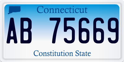 CT license plate AB75669