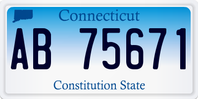 CT license plate AB75671