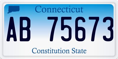 CT license plate AB75673