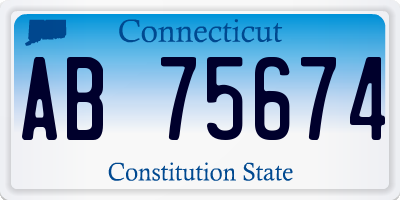 CT license plate AB75674
