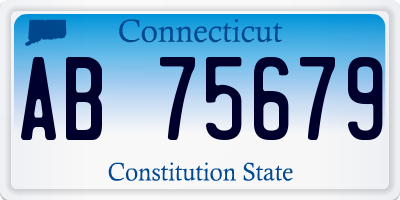 CT license plate AB75679