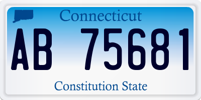 CT license plate AB75681