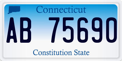 CT license plate AB75690