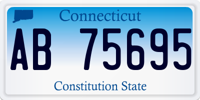 CT license plate AB75695