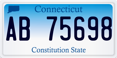 CT license plate AB75698