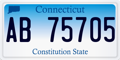 CT license plate AB75705