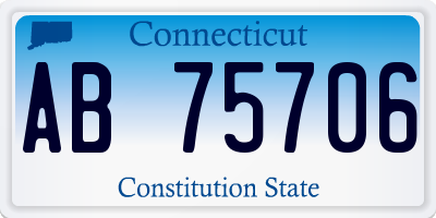 CT license plate AB75706