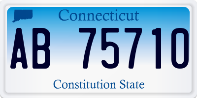 CT license plate AB75710