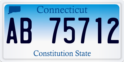 CT license plate AB75712