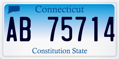 CT license plate AB75714