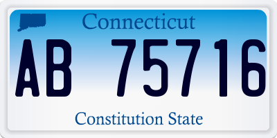 CT license plate AB75716