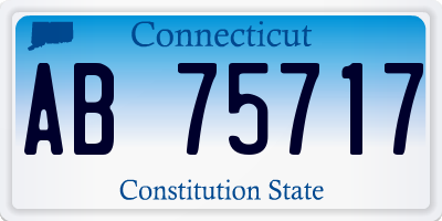 CT license plate AB75717