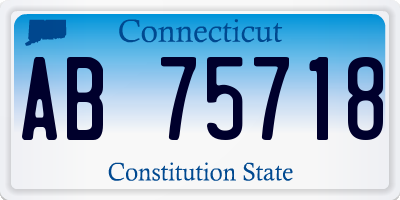 CT license plate AB75718