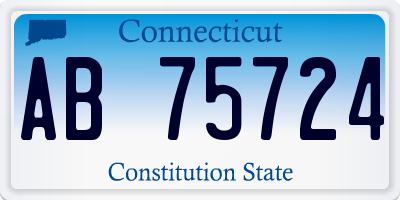 CT license plate AB75724