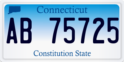 CT license plate AB75725