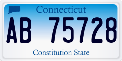 CT license plate AB75728