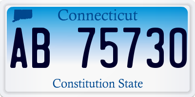 CT license plate AB75730