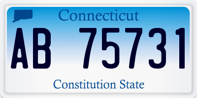 CT license plate AB75731