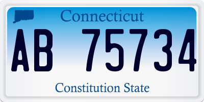 CT license plate AB75734