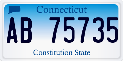 CT license plate AB75735