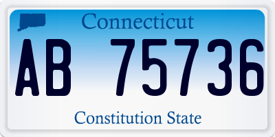 CT license plate AB75736