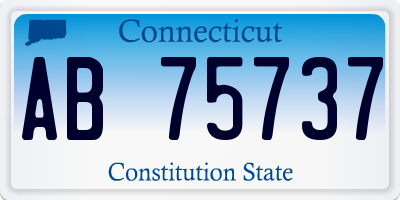 CT license plate AB75737