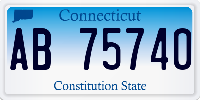 CT license plate AB75740