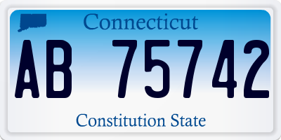 CT license plate AB75742