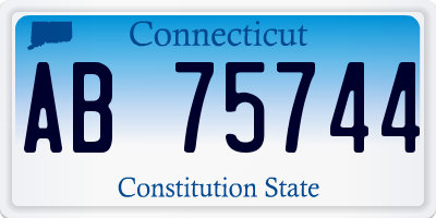 CT license plate AB75744