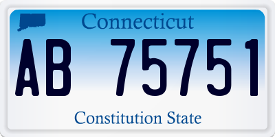 CT license plate AB75751