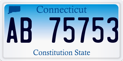 CT license plate AB75753