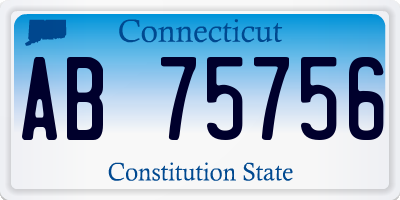 CT license plate AB75756