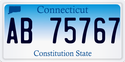 CT license plate AB75767