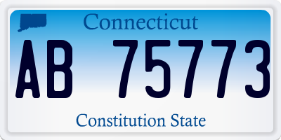 CT license plate AB75773