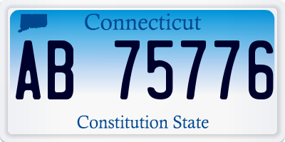 CT license plate AB75776