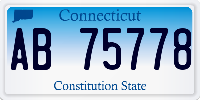 CT license plate AB75778